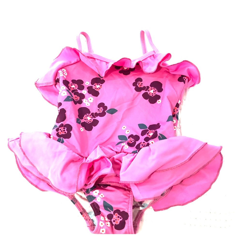 Pink floral swimsuit